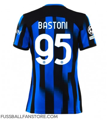 Inter Milan Alessandro Bastoni #95 Replik Heimtrikot Damen 2023-24 Kurzarm